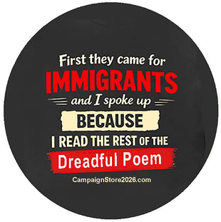 First They Came For Immigrants Pin