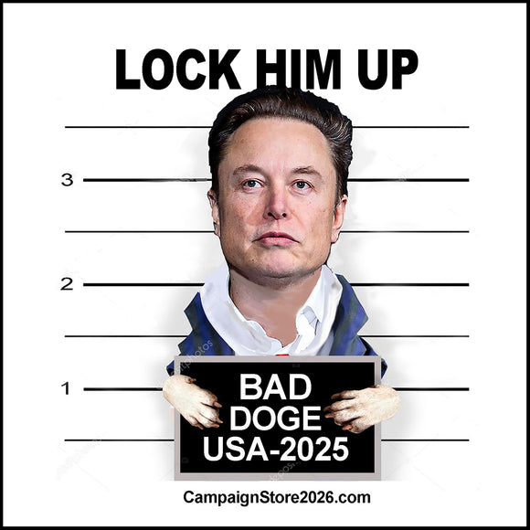 Lock Elon Up Bumper Sticker