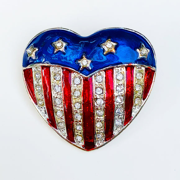 Patriotic Heart Pin