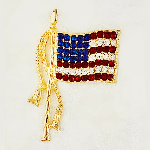 Jeweled Flag Pin