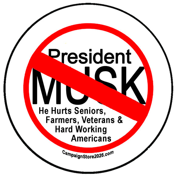 Stop President Musk Pin