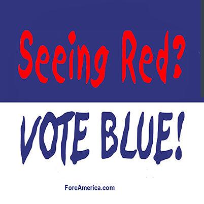 Seeing Red, Vote Blue Magnet