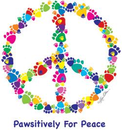 Karen Olsen Pawsitively For Peace Tee